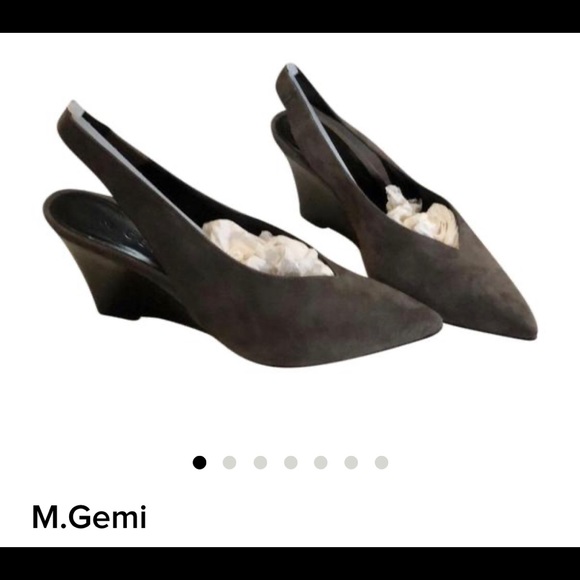 M. Gemi Shoes - M Gemi grey sling back wedges